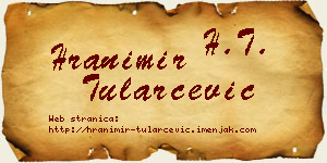 Hranimir Tularčević vizit kartica